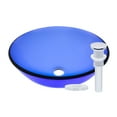thumbnail image 1 of Miseno MNO-5208-PC Circular 16-1/2" Glass Bathroom Sink; Polished Chrome Drain, 1 of 7