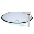 thumbnail image 1 of Miseno MNO-C2108-BN Oval 20" Glass Vessel Bathroom Sink; Brushed Nickel Drain, 1 of 6