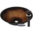thumbnail image 1 of Miseno MNO-G800-ORB Circular 17-1/2" Glass Bathroom Sink;Oil Rubbed Bronze Drain, 1 of 6