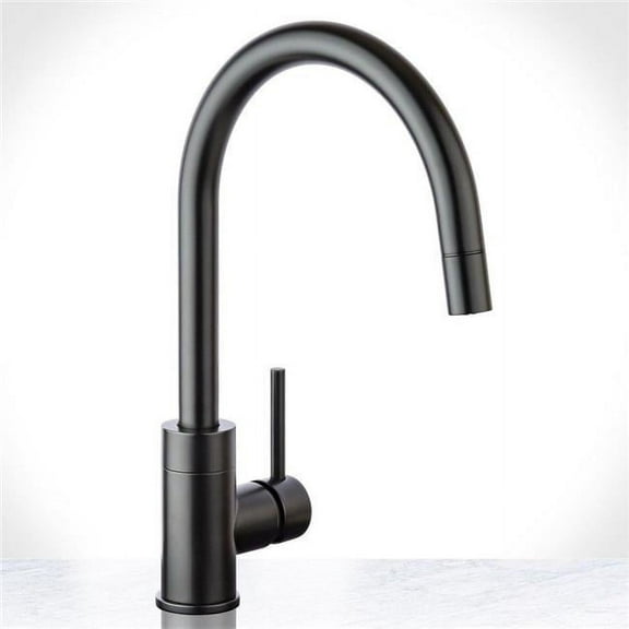 Miseno MNO003LFB Single Handle Pull Down Kitchen Faucet, Flat Black