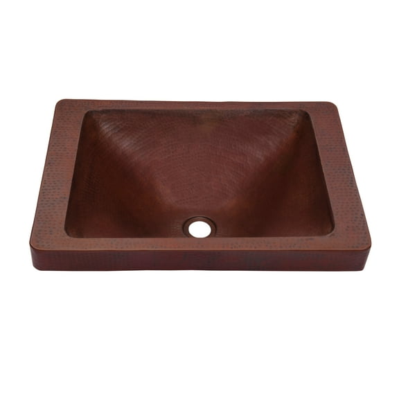 Miseno Mno013nv Artisan 20" Rectangular Copper Drop In Bathroom Sink - Antique