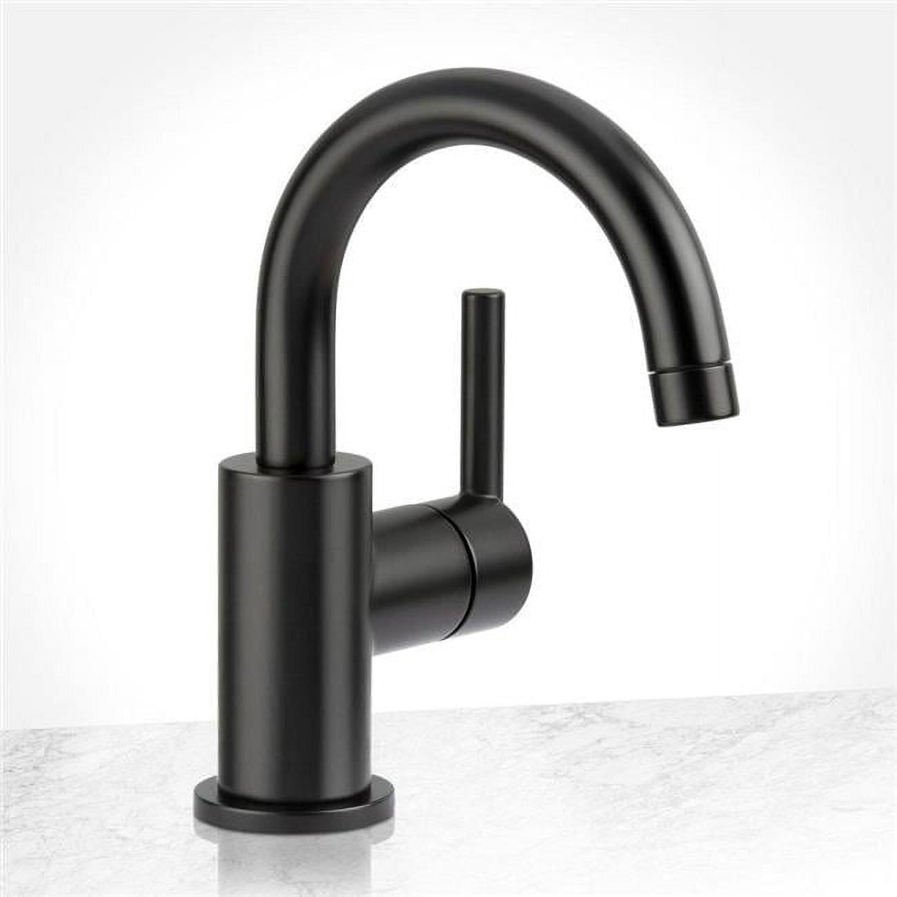 Miseno MNO1343LSLFB Single Handle Monoblock Bathroom Sink Faucet, Flat Black
