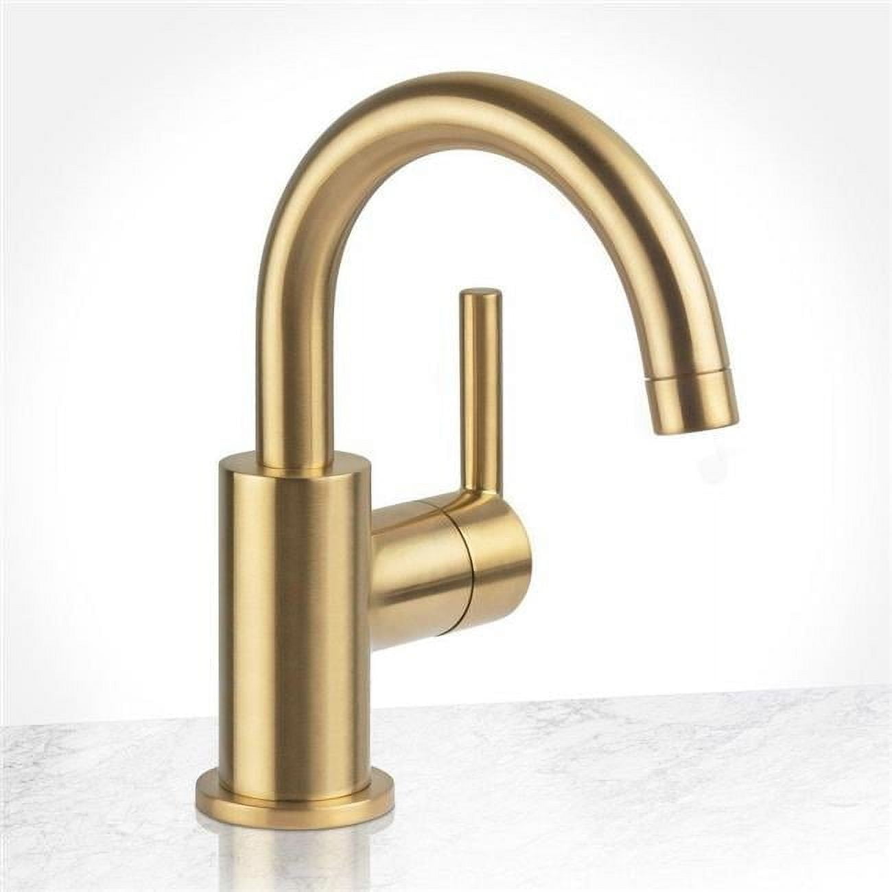 Miseno MNO1343LSLCG Single Handle Monoblock Bathroom Sink Faucet, Brushed Gold