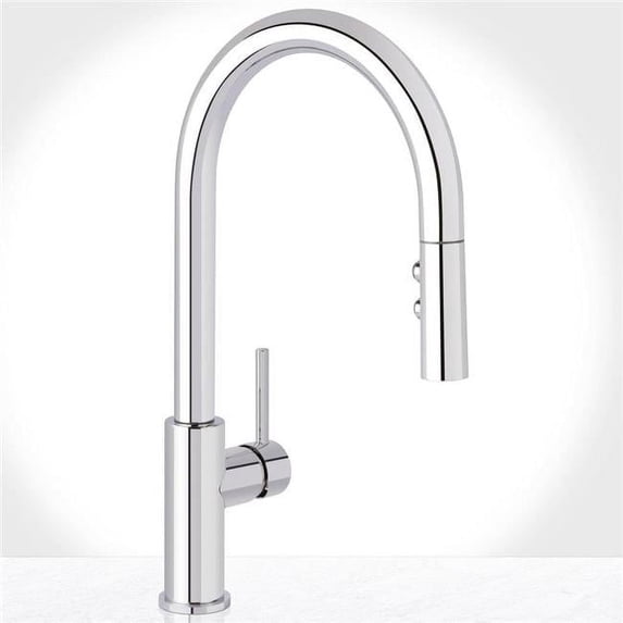 Miseno MNO191LCP Single Handle Pull Down Kitchen Faucet, Chrome