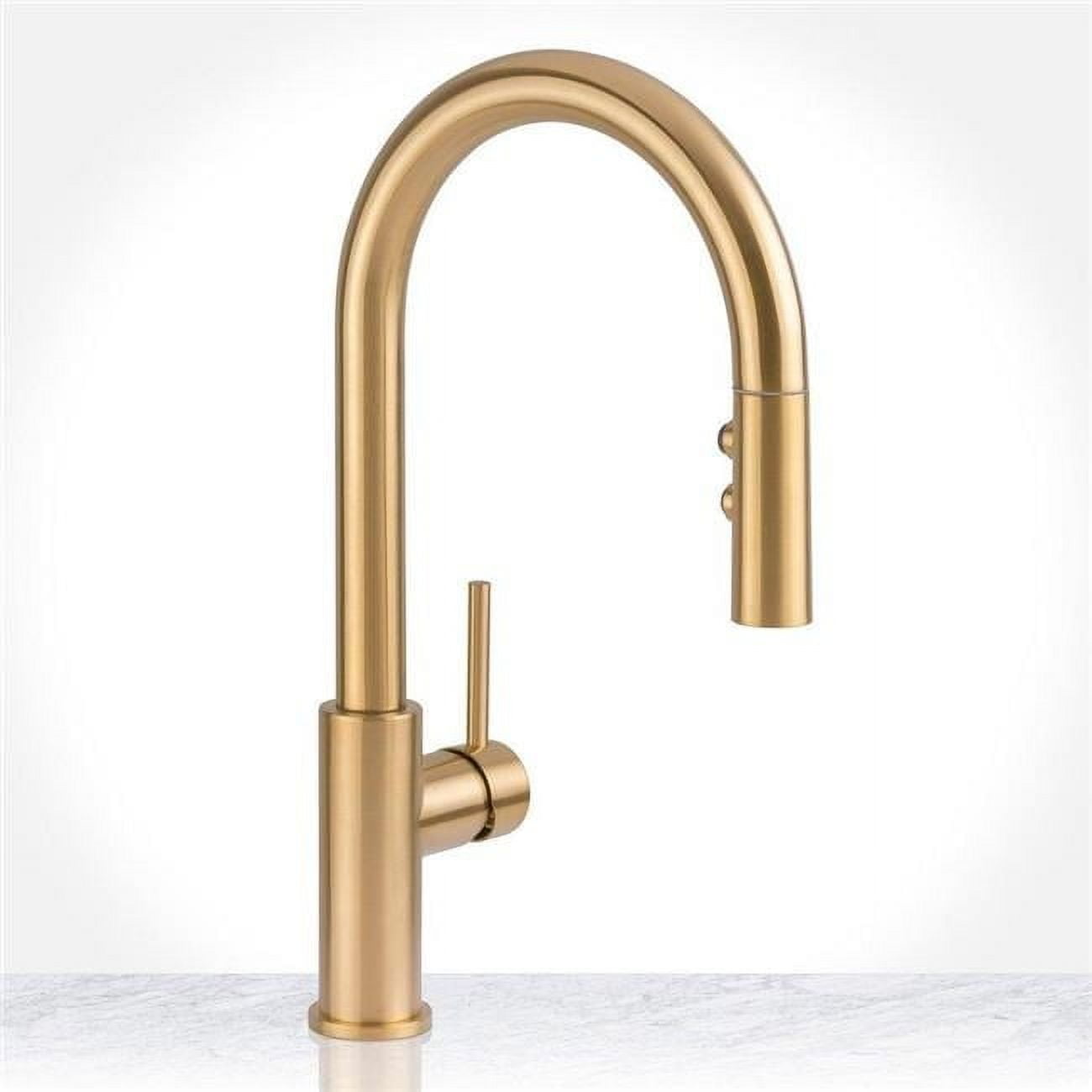 Miseno MNO191LCG Single Handle Pull Down Kitchen Faucet, Gold
