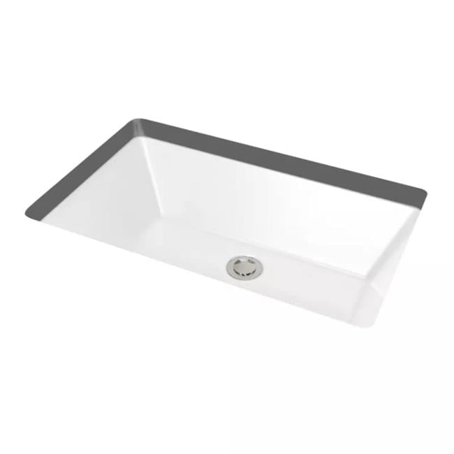 Miseno MNO2113RUBWH Rectangular 21" X 13" Undermount Bathroom Sink - White