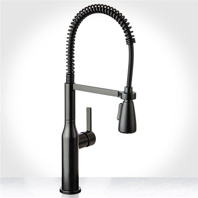 Miseno MNO500LFB Single Handle Pull Down Kitchen Faucet, Flat Black