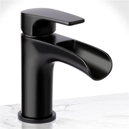 Miseno MNO5882LFB Cascade Single Hole Bathroom Faucet, Black