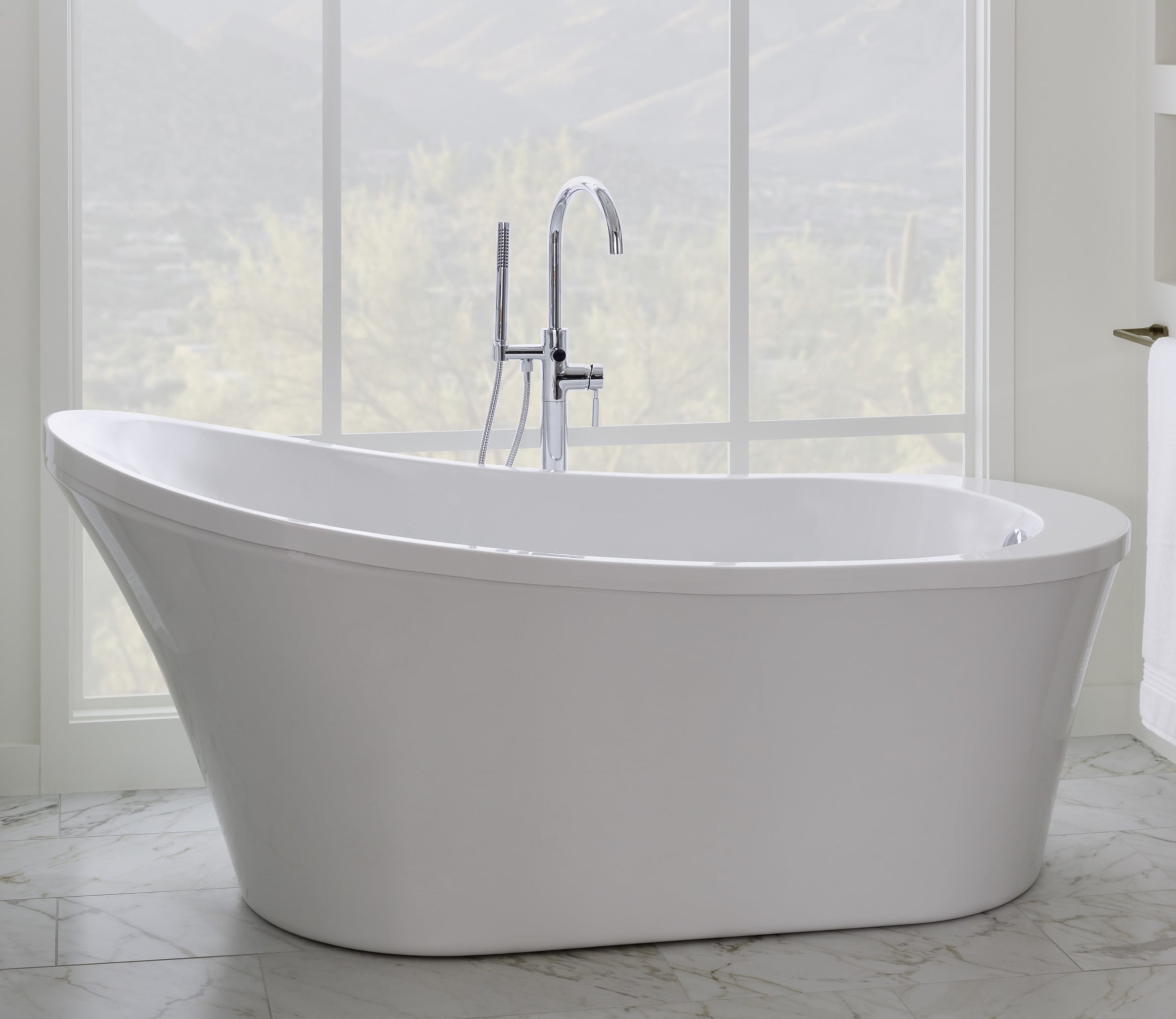 Miseno Mno7035sfso 71" Free Standing Acrylic Soaking Tub White