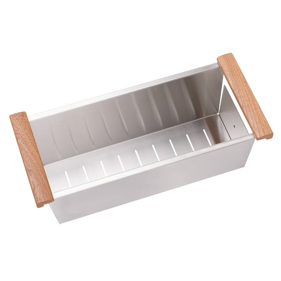 Miseno Mnowscl Stainless Steel Colander - Stainless Steel/Hardwood