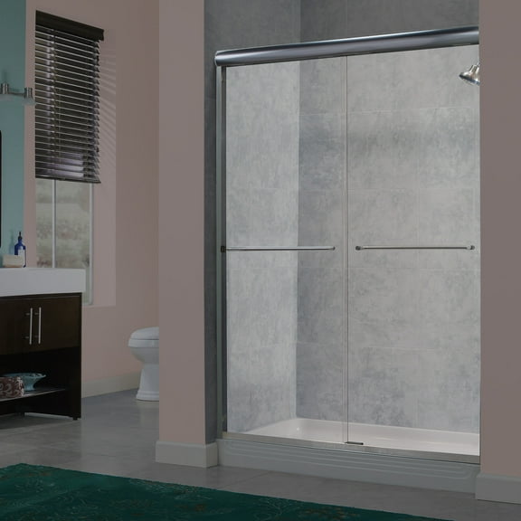 Miseno MSDC4872Q-CP Glide 72" High X 48" Wide Sliding Framed Shower Door - Chrome