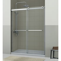 Miseno Msdcr7648dr Drift 76" High X 43" Wide Sliding Frameless Shower Door - Chrome