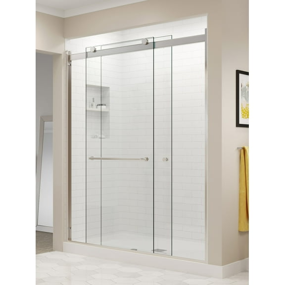 Miseno Msdrev4870cl Revolution 70" High X 44-48" Wide Sliding Framed Shower Door - Nickel