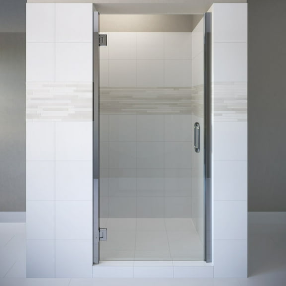 Miseno Msdswy3576cl Sway 76" High X 35" Wide Hinged Frameless Shower Door - Chrome