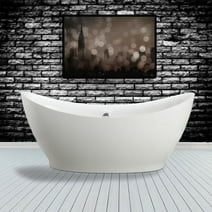 Miseno Mt6831fso 68" Freestanding Acrylic Soaking Tub - White