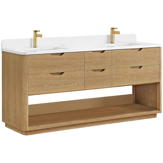 Miseno MV-HARB72-WA-GW Harbin 72" Free Standing Double Basin Vanity Set - Washed Ash Grey