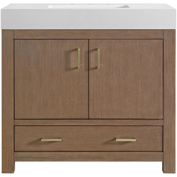 Miseno Mv-Mn520v36 Alanya 36" Free Standing Single Basin Vanity Set - Walnut Drift