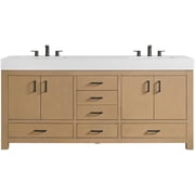 Miseno MN520V72WMO Alanya 72" Free Standing Double Basin Vanity Set - Warm Oak