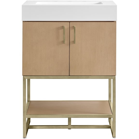 Miseno MN521V24WMO Mauri 24" Free Standing Single Basin Vanity Set - Warm Oak