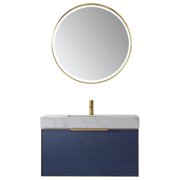 Miseno Mv701436 Alicante 36" Wall Mounted Single Basin Vanity Set - Classic Blue