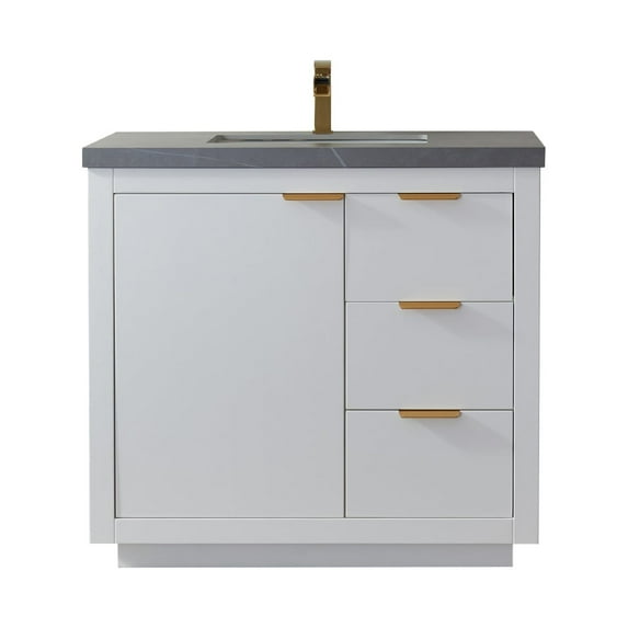 Miseno Mv701536-Nm Leiza 36" Free Standing Single Basin Vanity Set - White