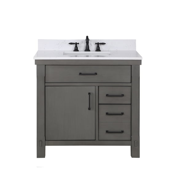 Miseno Mv701836-Nm Viella 36" Free Standing Single Basin Vanity Set - Rust Gray