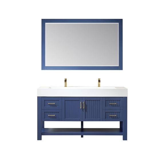 Miseno Mv755060 Pavia 60" Free Standing Integrated Trough Sink Configured For Double