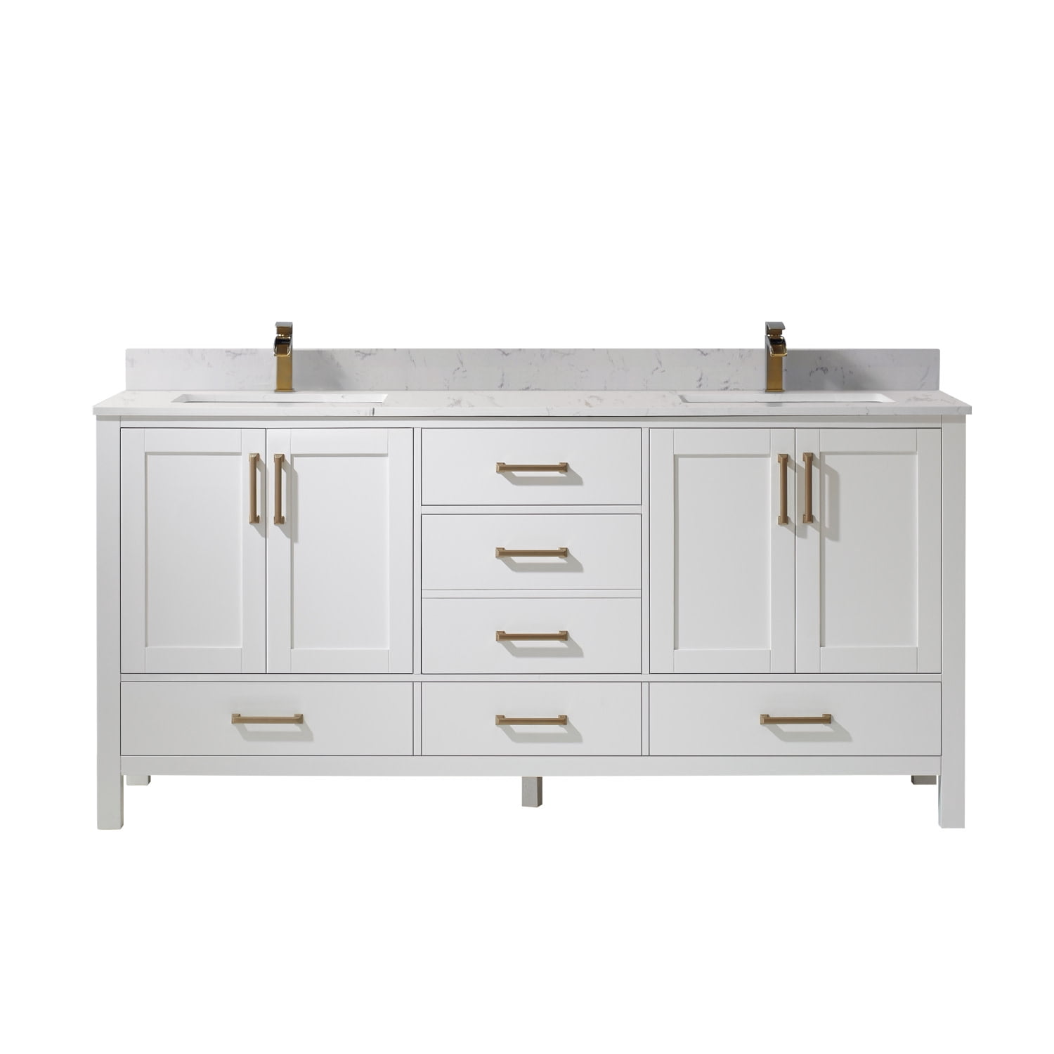 Miseno Mv785072-Nm Shannon 72" Free Standing Double Basin Vanity Set - White