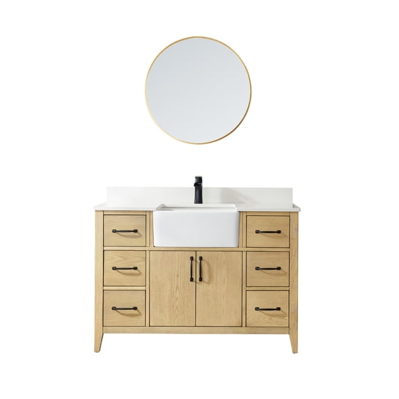 Miseno Mv797048 Sevilla 48" Free Standing Single Basin Vanity Set - Washed Ash