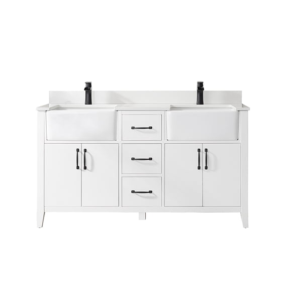 Miseno Mv797060-Nm Sevilla 60" Free Standing Double Basin Vanity Set - White