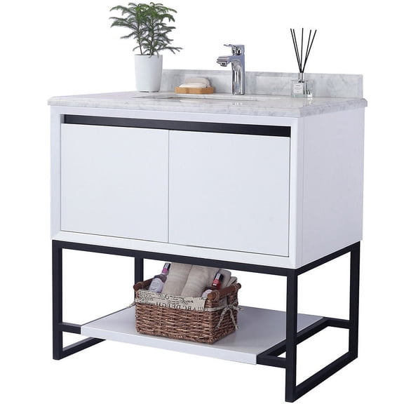 Miseno Mvrep-36W Repose 36" Free Standing Vanity Set - White