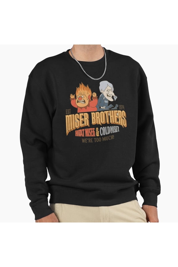 Miser Brothers Christmas Holiday Graphic Unisex Sweatshirt Retro Vintage Cartoon Art G26067, Up to Size 5XL