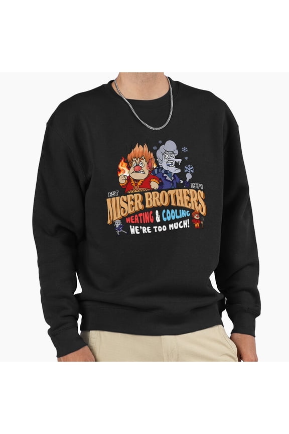 Miser Brothers Heating Cooling Retro Vintage Funny Graphic Aesthetic Holiday Unisex Sweatshirt G29091, Up to Size 5XL