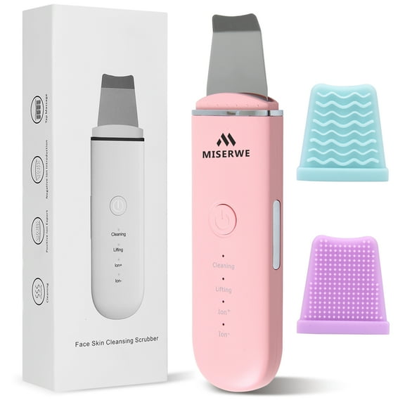 Miserwe The facial cleansing brush and facial skin scraper are used for deep cleansing of blackheads and pore removal. The cleanser is quick and easy to remove with 4 modes