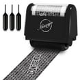 Miseyo Identity Theft Protection Roller Stamp Set Black (3 Refill Ink