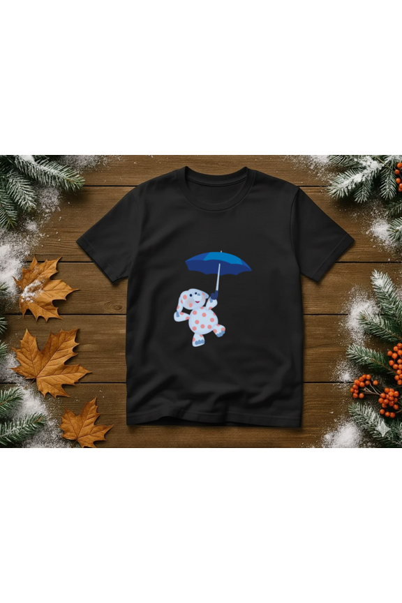 Misfit Delivery Elephant Cute Festive Winter Holiday Whimsical Unisex T-Shirt, up to size 5XL
