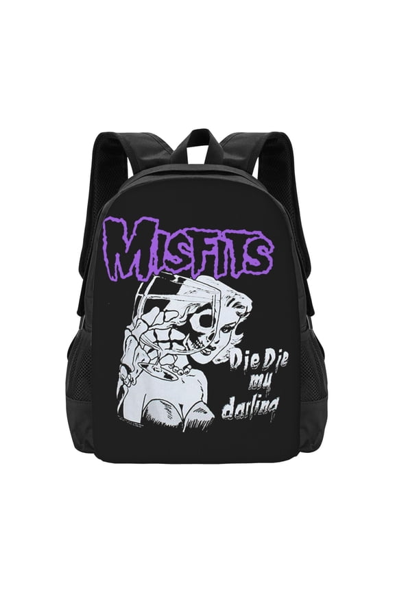 Misfits Backpack Fashion Travel Backpack Laptop Backpack 16ch Simple And Large Capacity