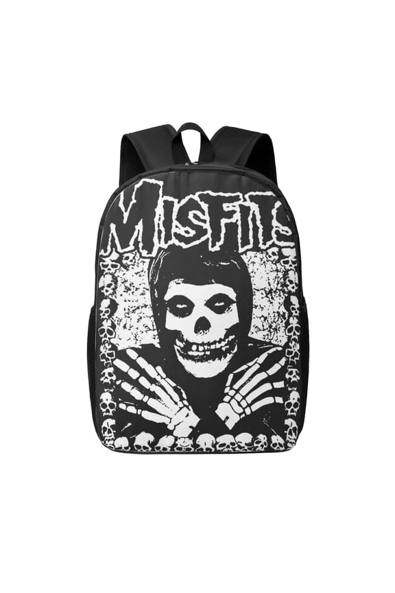 Misfits Backpack Fashion Travel Backpack Laptop Backpack 17 Inch Simple Backpack