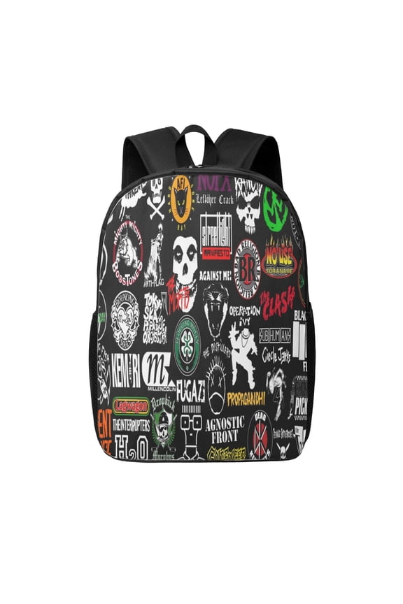 Misfits Backpack Fashion Travel Backpack Laptop Backpack 17 Inch Simple Backpack