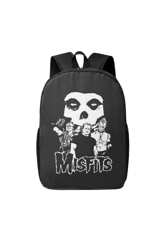 Misfits Backpack Fashion Travel Backpack Laptop Backpack 17 Inch Simple Backpack