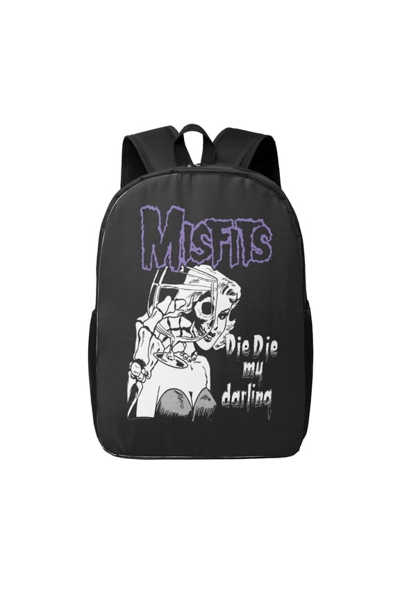 Misfits Backpack Fashion Travel Backpack Laptop Backpack 17 Inch Simple Backpack