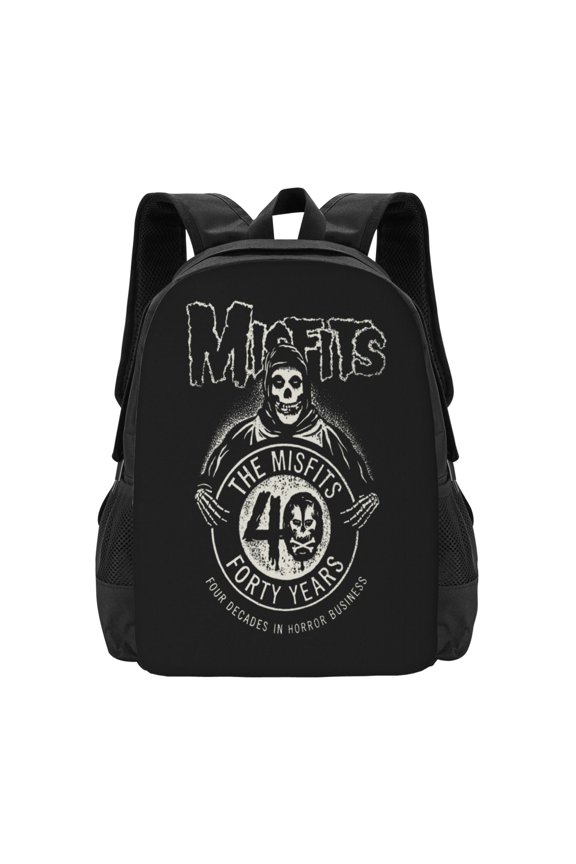 Misfits Backpack Fashion Travel Backpack Laptop Backpack Simple And Large Capacity Backpack 16.5 Inch