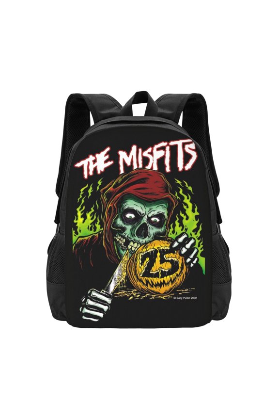 Misfits Backpack Fashion Travel Backpack Laptop Backpack Simple And Large Capacity Backpack 16.5 Inch
