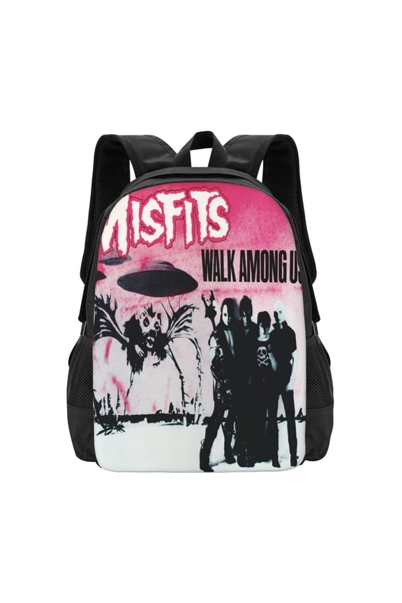 Misfits Backpack Fashion Travel Backpack Laptop Backpack Simple And Large Capacity Backpack 16.5 Inch