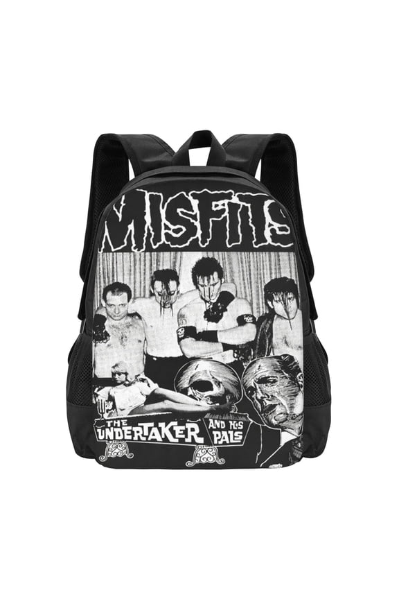 Misfits Backpack Fashion Travel Backpack Laptop Backpack Simple And Large Capacity Backpack 16.5 Inch