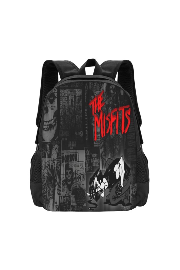 Misfits Backpack Fashion Travel Backpack Laptop Backpack Simple And Large Capacity Backpack 16.5 Inch