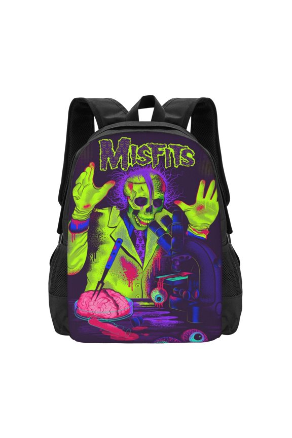 Misfits Backpack Fashion Travel Backpack Laptop Backpack Simple And Large Capacity Backpack 16.5 Inch
