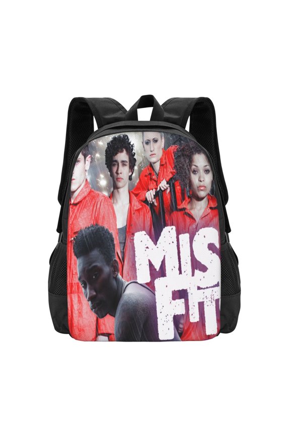 Misfits Backpack Fashion Travel Backpack Laptop Backpack Simple And Large Capacity Backpack 16.5 Inch