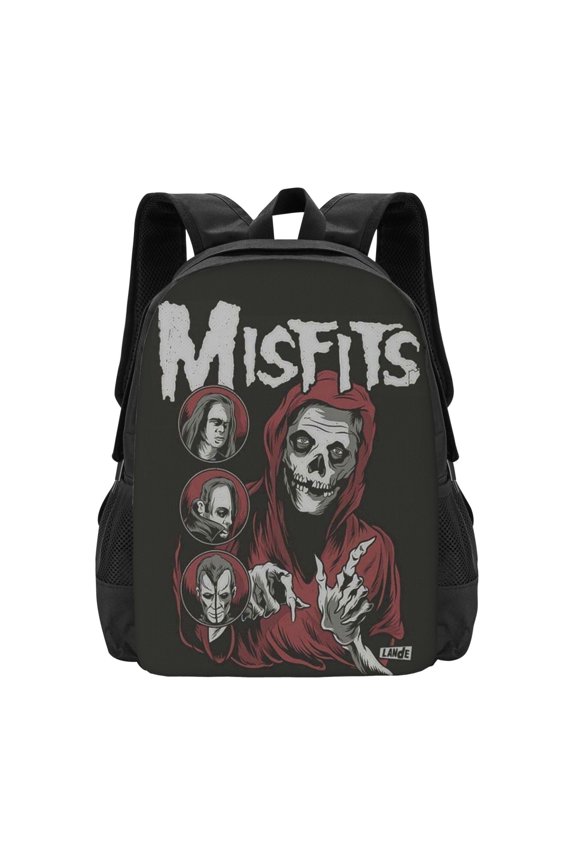 Misfits Backpack Fashion Travel Backpack Laptop Backpack Simple And Large Capacity Backpack 16.5 Inch