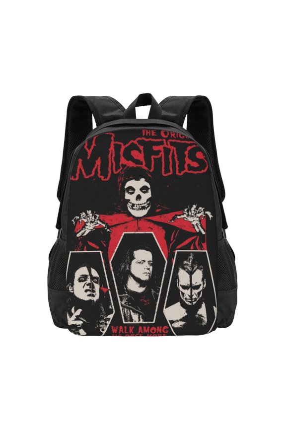 Misfits Backpack Fashion Travel Backpack Laptop Backpack Simple And Large Capacity Backpack 16.5 Inch